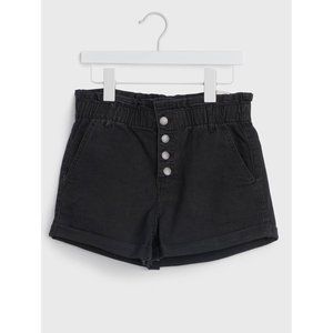 Vanilla Star Black Denim Paper Bag Short